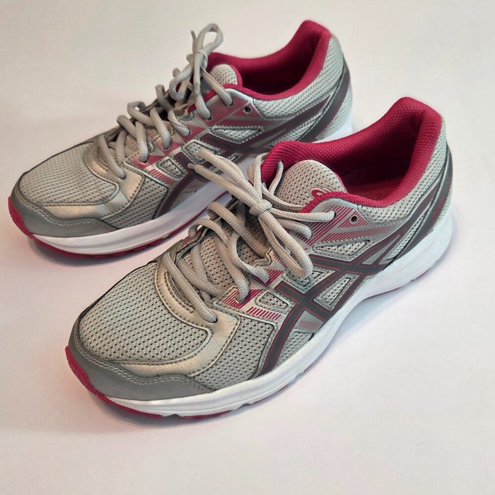ASICS Women’s Running Shoes, Silver Gray & Pink, Size 8.5